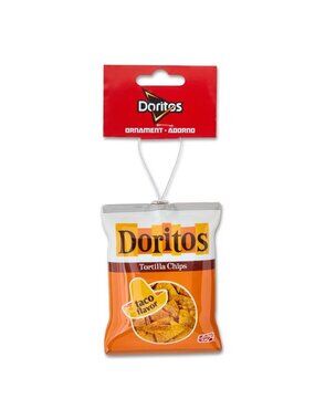 Doritos Taco Flavor Holiday Christmas Ornament 4" Plastic Orange by Ruz NEW!